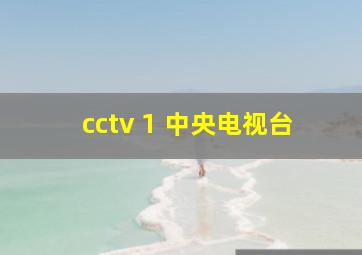 cctv 1 中央电视台